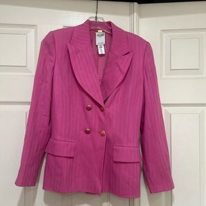 CELINE doubled breasted blazer . Pink color. Made in Paris . Size 36‎